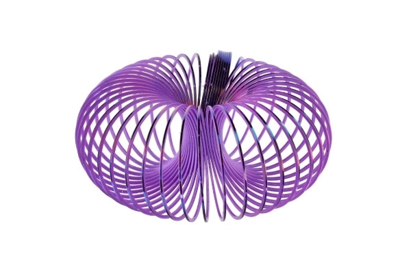 Spirála/pružina vesmír plast průměr 6,5cm 2 barvy