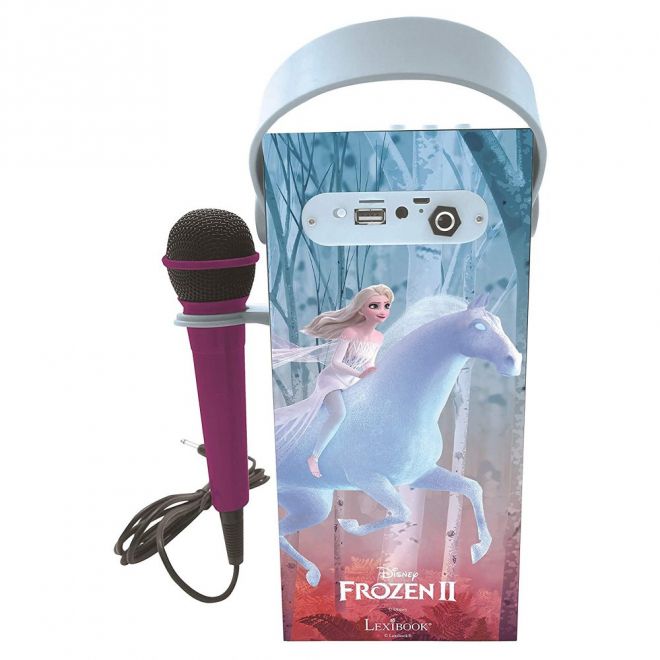 Přenosný reproduktor Disney Frozen s mikrofonem a světelnými efekty