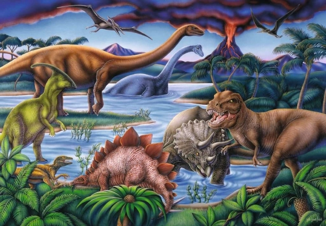 Puzzle Dinosauři s 35 dílky