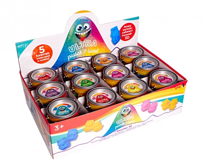Ultra plechovka na písek 150g modrá + 3D forma opice