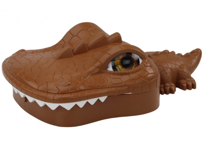 Hra na chytání krokodýlů Magnetic Crocodile Brown