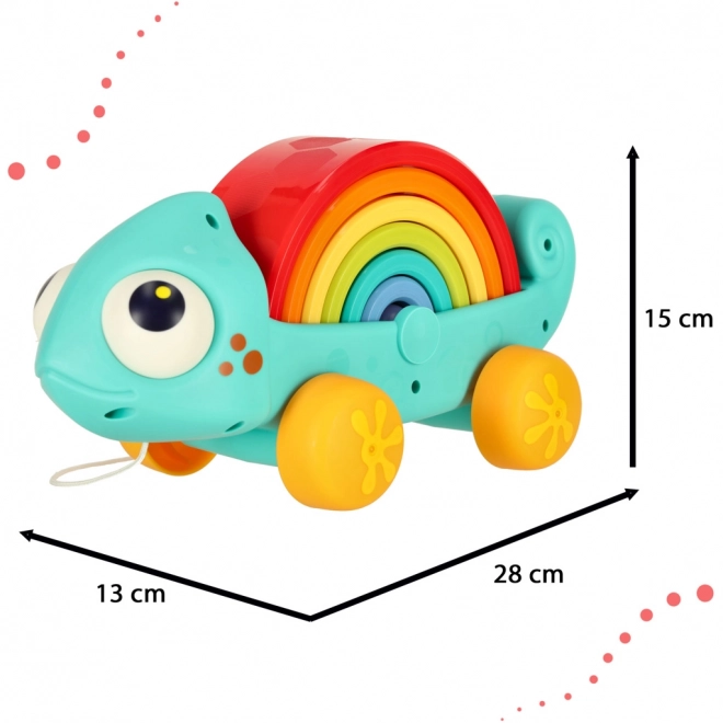 Chameleon sorter montessori puzzle bloky na tahání