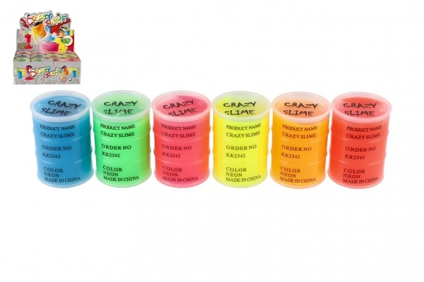 Sliz - hmota 80g neonová 8x5,5cm různé barvy