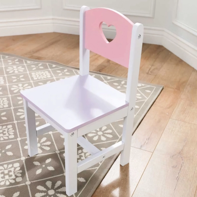 KidKraft Stůl Heart se dvěma židličkami a boxy