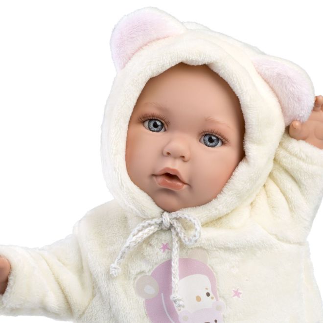 Llorens 14208 BABY JULIA - realistická panenka miminko s měkkým látkovým tělem - 42 cm