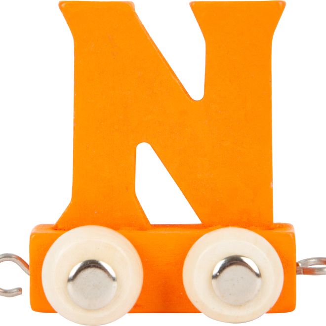 Dřevěný vláček barevná abeceda písmeno N