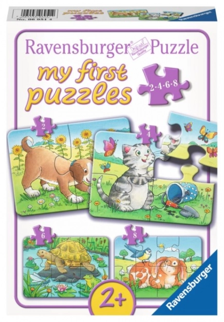 RAVENSBURGER Moje první puzzle Domácí mazlíčci 4v1 (2,4,6,8 dílků)