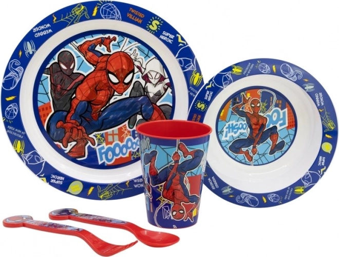 Dětská jídelní sada 5v1 Spiderman