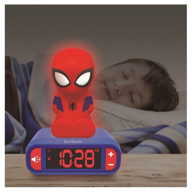 Dětský budík Spider-Man s nočním světlením