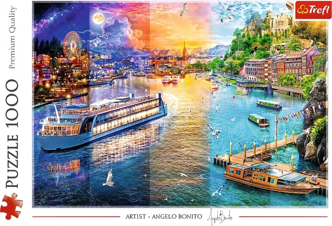 TREFL Puzzle Plavba po řece 1000 dílků