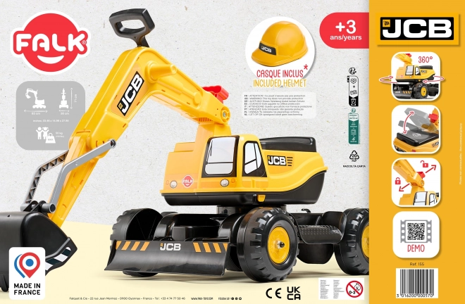 Obratná dětská žlutá koparka FALK JCB