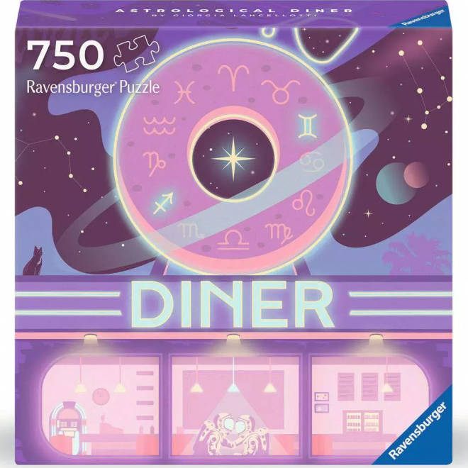 RAVENSBURGER Čtvercové puzzle Art & Soul: Astrologická jídelna 750 dílků