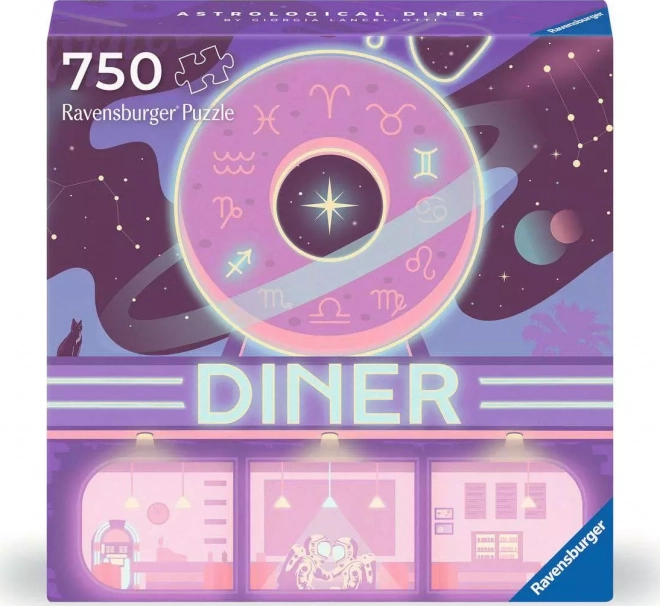 RAVENSBURGER Čtvercové puzzle Art & Soul: Astrologická jídelna 750 dílků