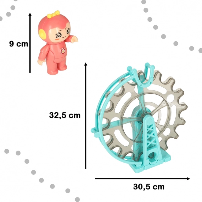 Magnetické stavebnice kuličková dráha s hudbou 118 dílků