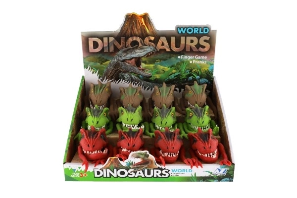 Maňásek dinosaurus 6x8cm silikon 3 barvy