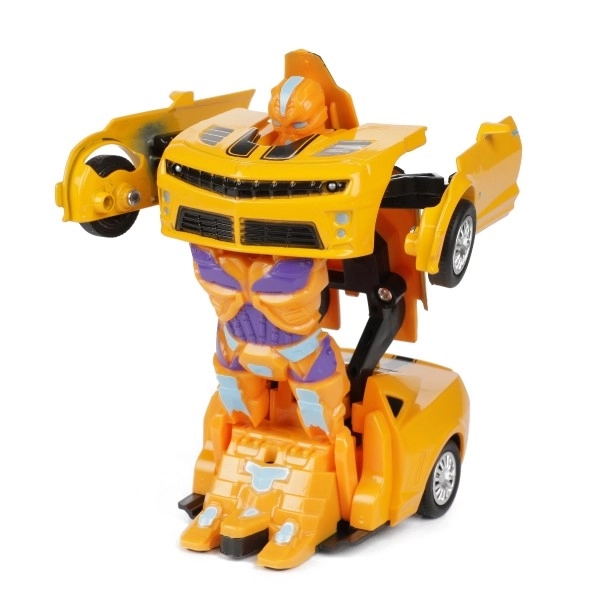 Transformer auto/robot kov/plast 13cm 3 barvy na zpětné natažení 12ks v boxu