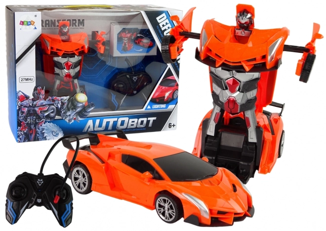 Auto Robot Transformer 2v1 Pilot R/C na dálkové ovládání Orange