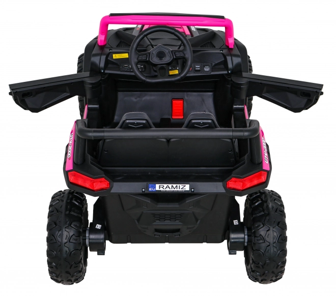 Buggy UTV 2000M závodní auto na baterie + MP3 zvuky světla + dálkové ovládání + pomalý start – Růžové