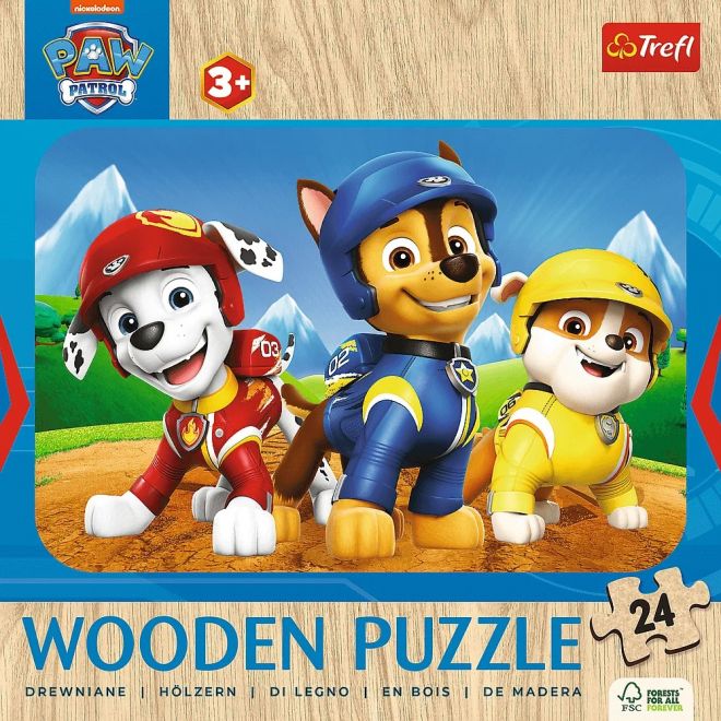 Puzzle 24 dřevěných dílků Psi Patrol