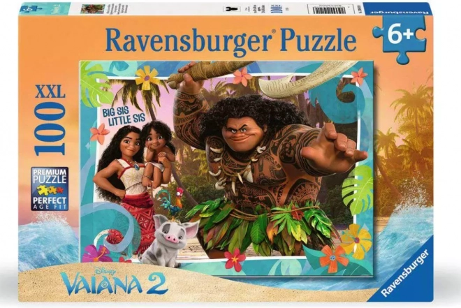 RAVENSBURGER Puzzle Disney: Odvážná Vaiana XXL 100 dílků