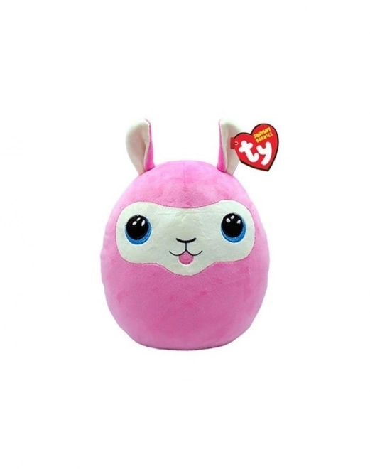 TY Růžový maskot lamy 22 cm