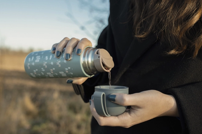 Termoska na tekutiny se silikonovým držákem 400 ml, Dino