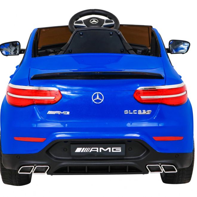 Mercedes Benz GLC63S pro děti Modrá + dálkové ovládání + pohon 4x4 + MP3 LED + EVA + pomalý start