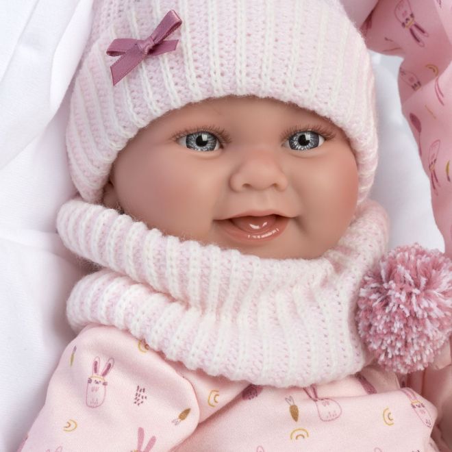 Llorens 73902 NEW BORN HOLČIČKA - realistická panenka miminko s celovinylovým tělem - 40 cm