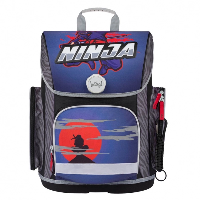 BAAGL SET 3 Ergo Ninja: aktovka, penál, sáček