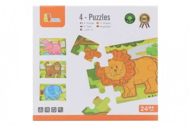 Dřevěné puzzle - džungle