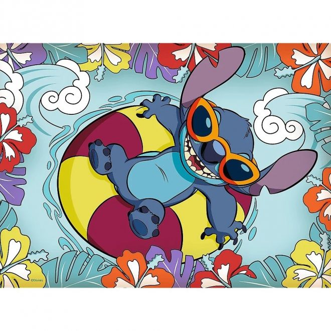 Puzzle 30 dílků Lilo a Stitch na dovolené