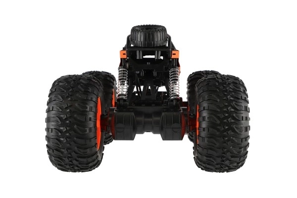 Auto RC Off-Road terénní 2,4GHz plast 32cm dobíjecí pack+baterie oranžové v krabici 38x23x26cm