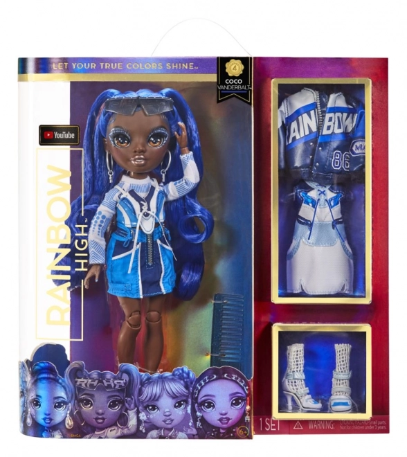 Rainbow High Fashion panenka, série 4 - Coco Vanderbalt (Cobalt)