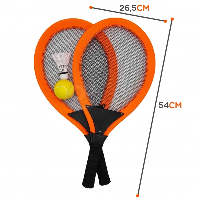 Velké raketky na tenis a badminton pro děti set Woopie
