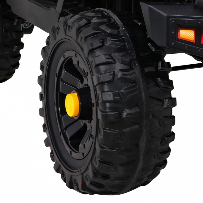 Autíčko na baterie Jeep Dark Night pro děti černé + pomalý start + EVA + LED audio