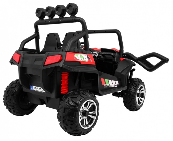 Dětská terénní buggy Grand Lift Červená + pohon 4x4 + dálkové ovládání + nosič zavazadel + rádio MP3 + LED dioda