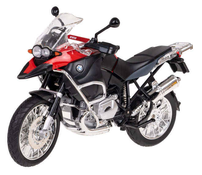 Kovový motocykl BMW R1200GS 1:9 RASTAR – Červený
