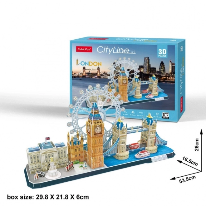 Puzzle 3D City Line Londýn