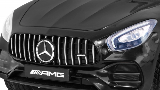 Mercedes Benz GT baterie pro děti černá + dálkové ovládání + pomalý start + MP3 LED