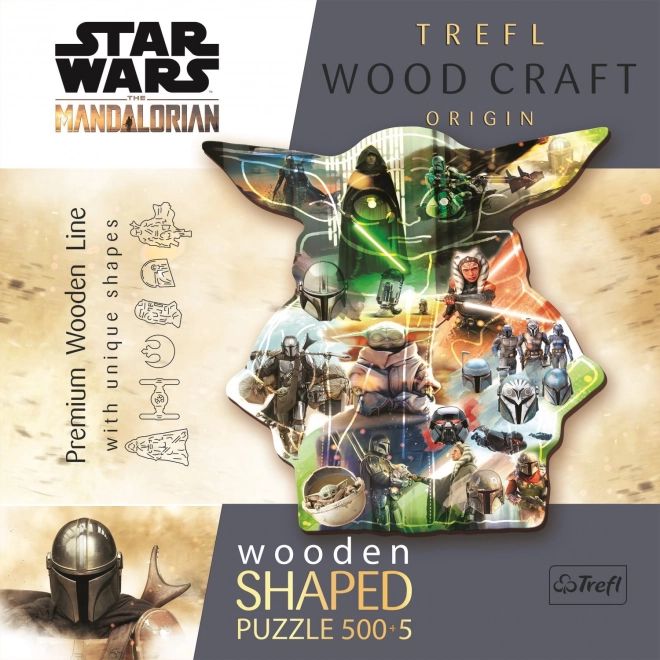 TREFL Wood Craft Origin puzzle The Mandalorian: Záhadný Grogu 505 dílků