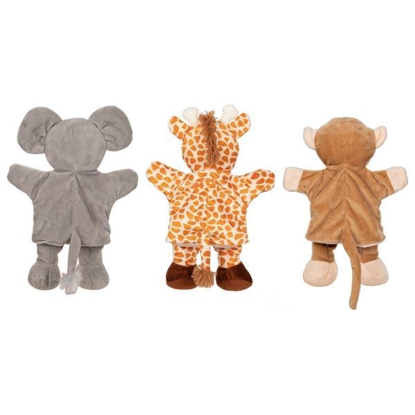 Loutky s nohama - žirafa, opice, slon