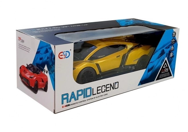 Sportovní auto na dálkové ovládání 1:10 Gold R/C