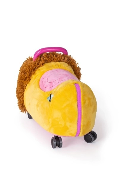 Odrážedlo FUNNY WHEELS Rider Ride-On lvíček 50cm plyšový nosn. 25kg v krabici 49x30x23cm 12m+ – Růžový