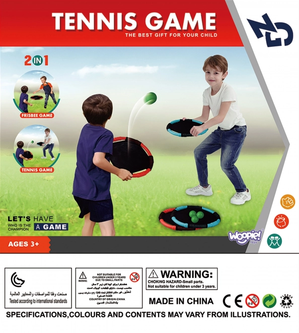 Woopie hra dovednosti 2v1 tenis frisbee