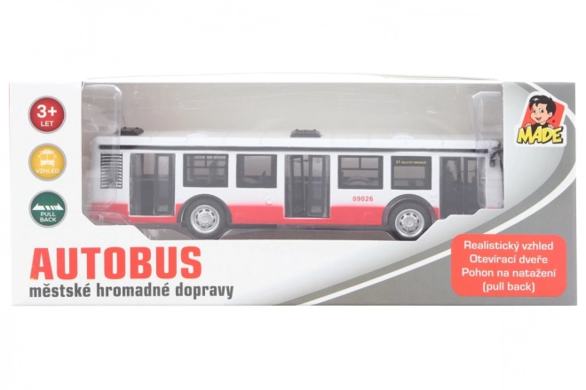 Autobus kovový na zpětný chod