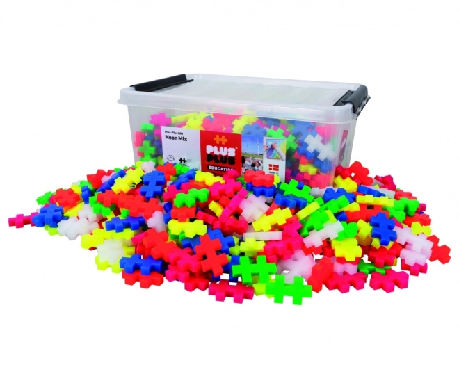 Plus-Plus neonová stavebnice BIG v úložném boxu