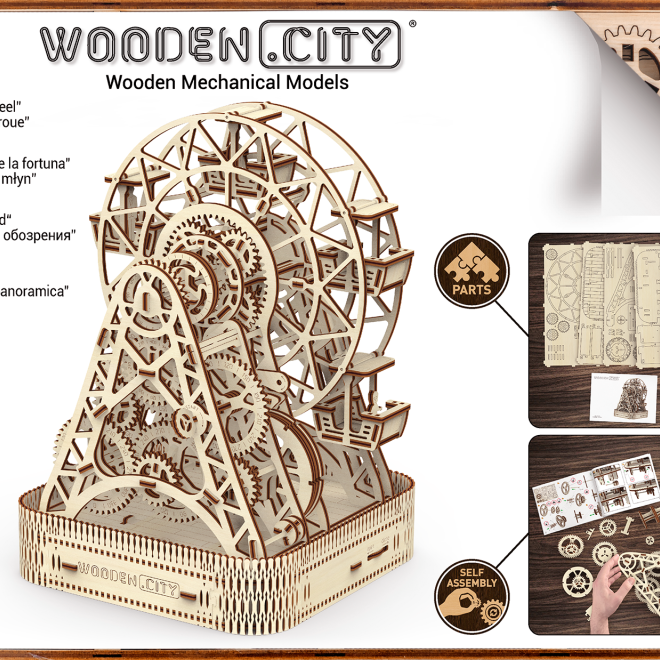 WOODEN CITY 3D puzzle Ruské kolo 470 dílů