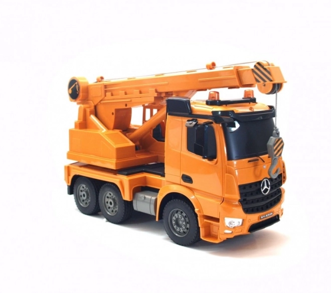 Mercedes Benz Arocs 2.4Ghz jeřáb 1:20 (zvuky a světla)