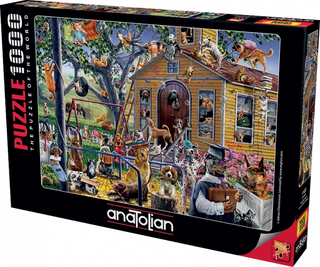 ANATOLIAN Puzzle Zlobiví psi 1000 dílků