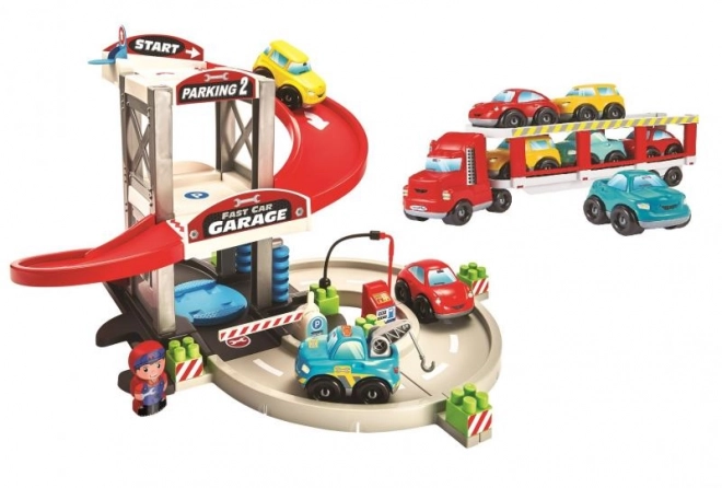 Abrick Garáž a autotransportér s auty